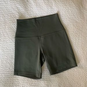 Lululemon Align High Rise Shorts 6 inch dark forest